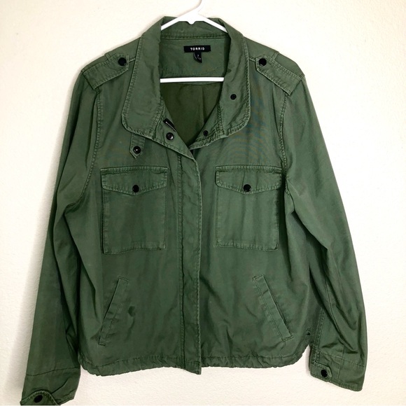 torrid Jackets & Blazers - Torrid Women's Army Green Utility Jacket Sz 2